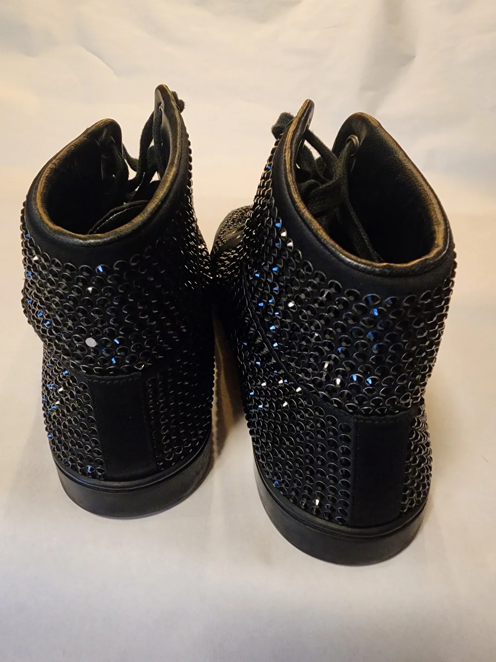 Gucci Coda Black Crystal-Embellished High-Top Sneakers